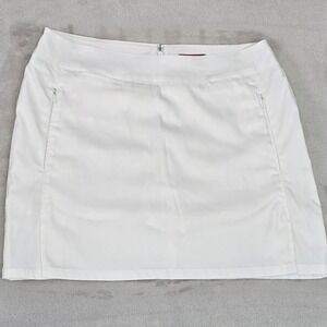 Antigua Womens Golf Skort White Desert Dry Performance Size 10 Skirt‎ Shorts